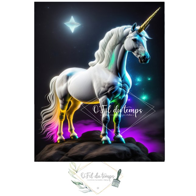 White Unicorn Magical v10 Tissue Paper Seidenpapier (Von Creator hochgeladen)