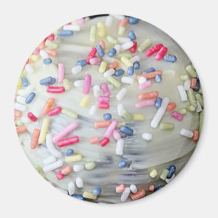 White Vanilla Zuckerguss und Sprinkles Magnet