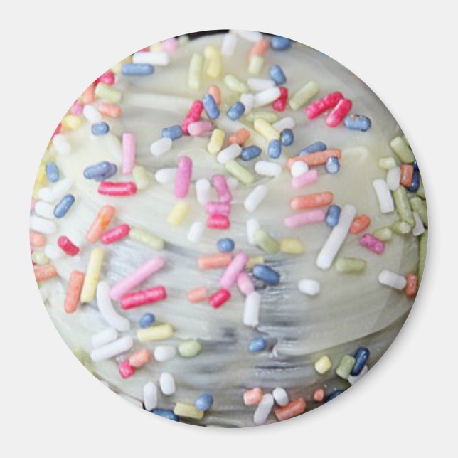 White Vanilla Zuckerguss und Sprinkles Magnet (Vorne)