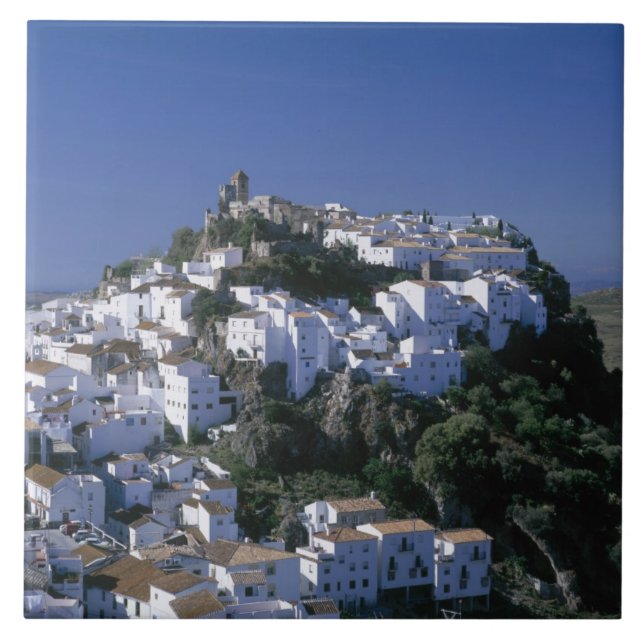 White Village Casares, Andalusien, Spanien Fliese (Vorderseite)