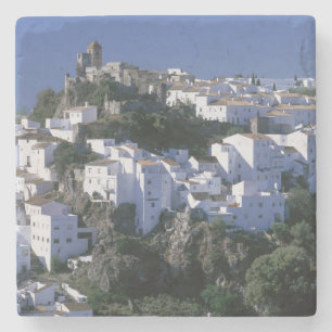White Village Casares, Andalusien, Spanien Steinuntersetzer