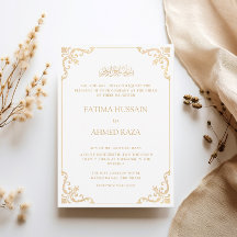White Vintag Rokoko Nikah Zeremony Wedding