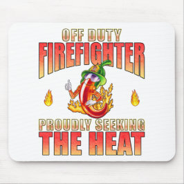 White Volunteer Firefight Pepper Off Duty Mousepad