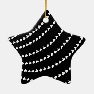 White Vortex Keramik Ornament