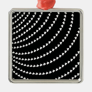 White Vortex Ornament Aus Metall