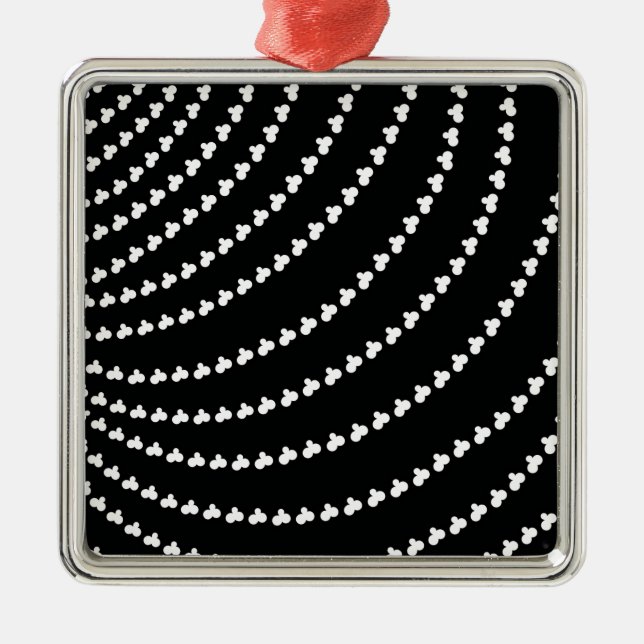 White Vortex Ornament Aus Metall (Vorne)