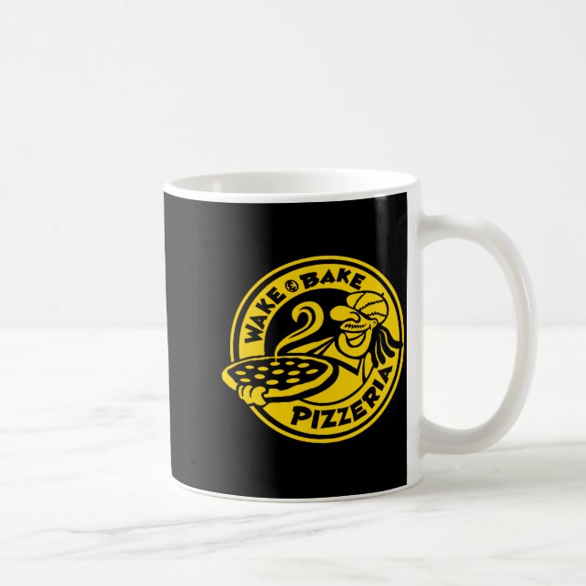 White Wake Bake Zza Logo  Kaffeetasse (Rechts)