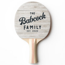 White Washed Wood Retro Family Name & Year