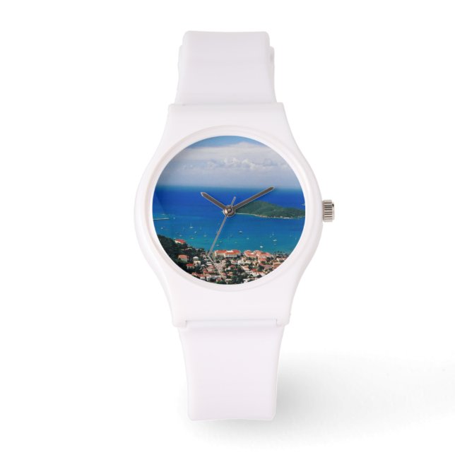 White Watch mit St. Thomas Scene Armbanduhr (Vorderseite)