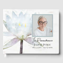 White Water Lily Feier zum Leben Beerdigung Gästebuch