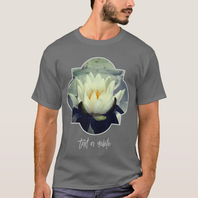White Water Lily Lotus Blossom Flower  T-Shirt (Vorderseite)