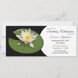 White Water Lily Pad Geburtstag Einladung