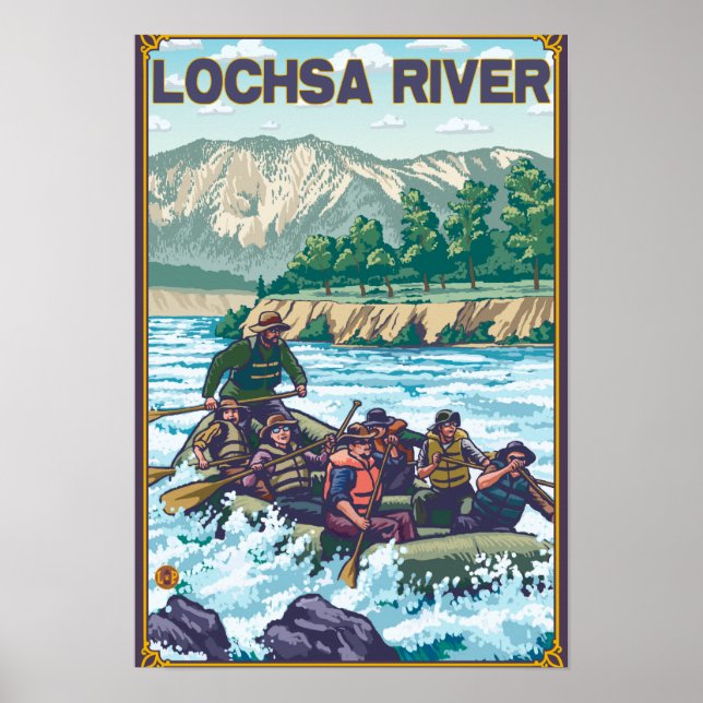 White Water Rafting - Lochsa River, Idaho Poster (Vorne)