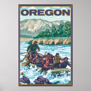 White Water Rafting - Oregon Poster
