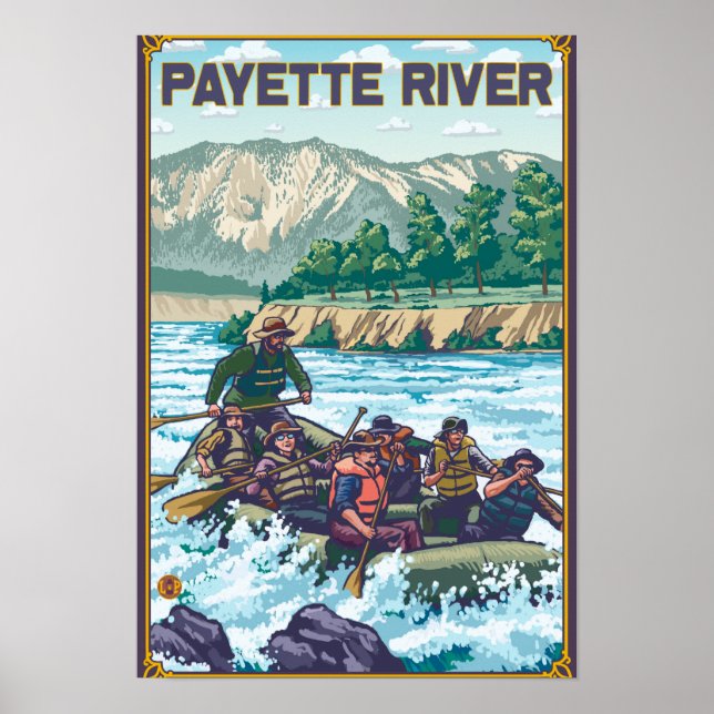 White Water Rafting - Payette River, Idaho Poster (Vorne)