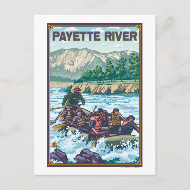 White Water Rafting - Payette River, Idaho Postkarte (Vorderseite)