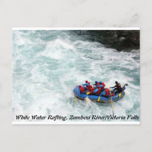 White Water Rafting Postcard Postkarte