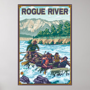 White Water Rafting - Rogue River, Oregon Poster
