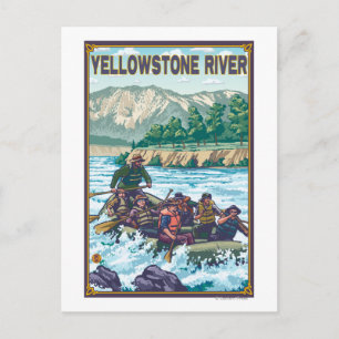 White Water Rafting - Yellowstone River, Montana Postkarte