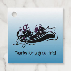 White Water River Rafting Design Gefallen Tags Geschenkanhänger
