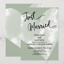 White Watercolor Herzenszage Nur heiraten Skript