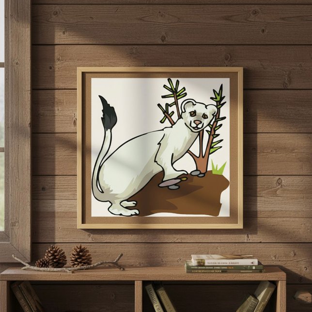 White Weasel Wildlife Poster (Von Creator hochgeladen)