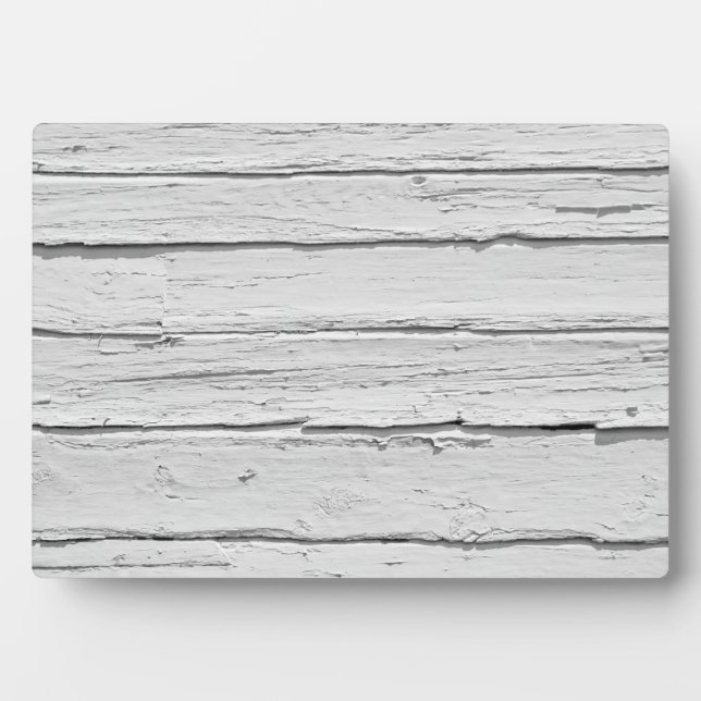 White Weathered Wood Fotoplatte (Vorderseite)