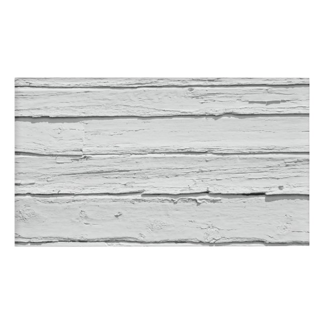 White Weathered Wood Namenschild (Vorderseite)