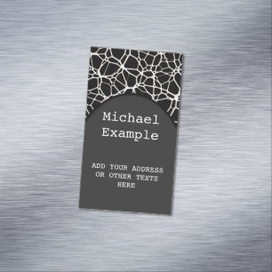White Web Texture + Ihr Bachgr. Ideen Magnetische Visitenkarte