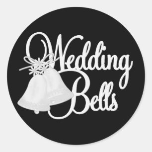 White Wedding Bell Stickers