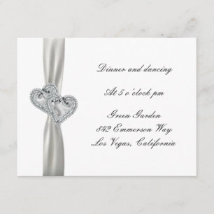 White Wedding Cards Begleitkarte