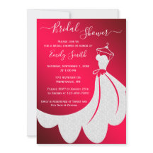 White Wedding Dress on Red Brautparty