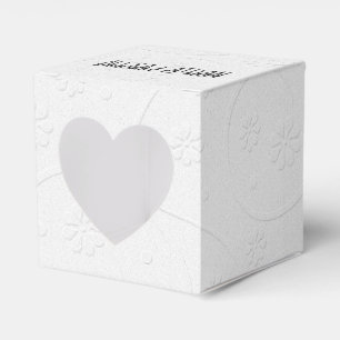 White Wedding Embossed Blume Geschenkschachtel