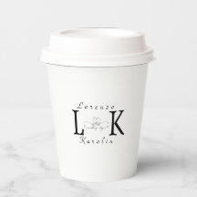 White Wedding Monogram Einfache Elegante Minimalis