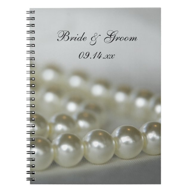 White Wedding Pearls Notizblock (Vorderseite)
