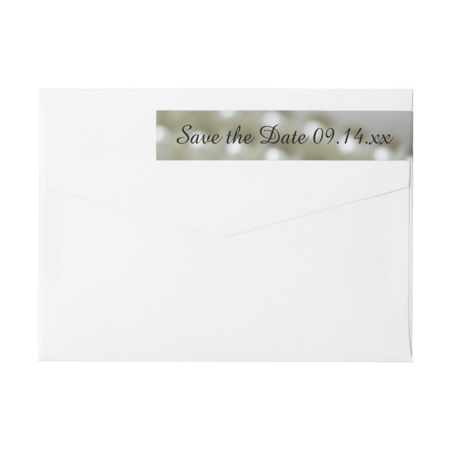 White Wedding Pearls Save the Date (Rückseite)