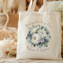 White Wedding Peonies Custom Vielen Dank