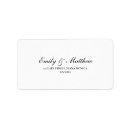 White Wedding Rücksendeadressen-Aufkleber Adressaufkleber