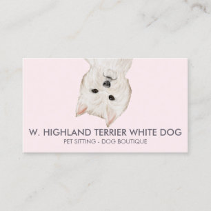 White West Highland Terrier Dog Visitenkarte