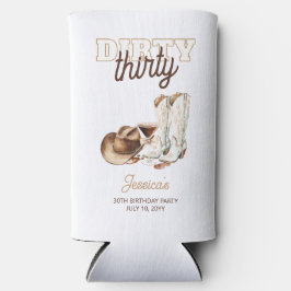 White Western Dirty Thirty 30th Birthday Party Selters Dosenkühler