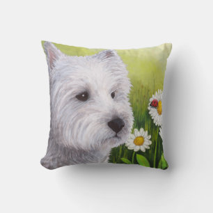 White Westie Dog 83 Kissenfall Kissen