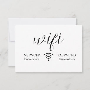 White WiFi Password Signieren Schwarze WiFi-Netzwe