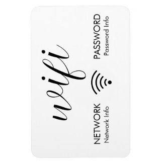 White WiFi Password Signieren Schwarze WiFi-Netzwe Magnet