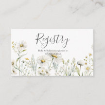White Wildblume Wedding Registry