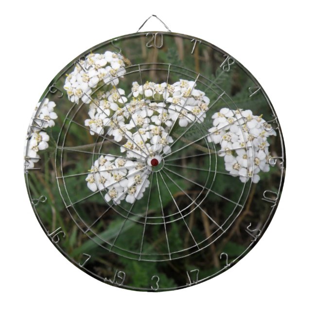 White Wildblumen Dart Board Dartscheibe (vorne)