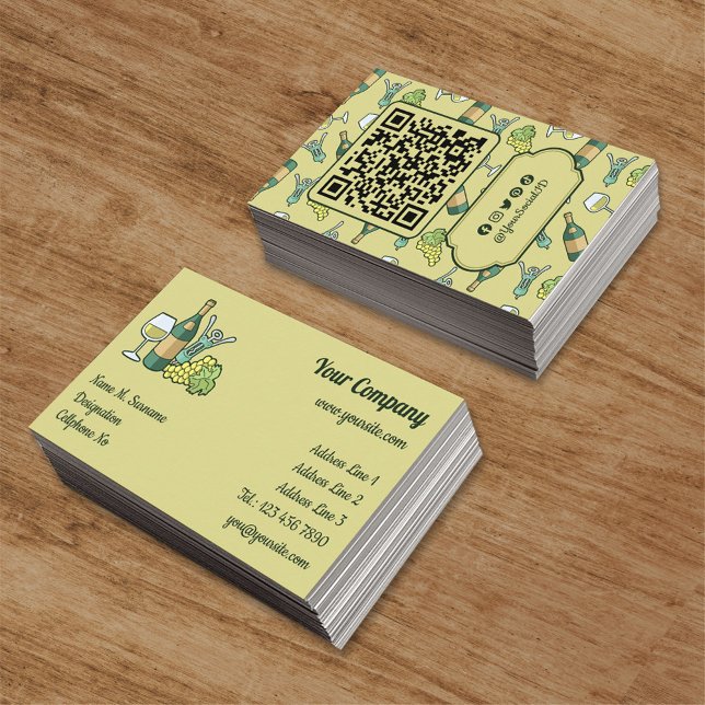 White Wine Business Card Visitenkarte (Von Creator hochgeladen)