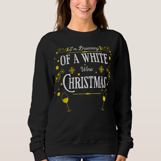 White Wine Weihnachtsmann Sweater Sweatshirt (Vorderseite)