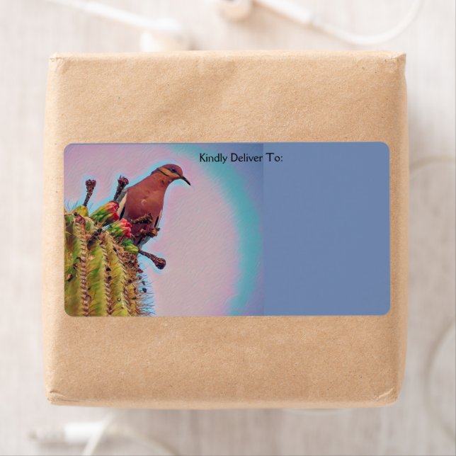 White Winged Dove Saguaro Cactus Digital Art (Insitu)