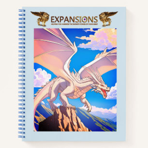 White Winged Dragon Notebook Notizbuch