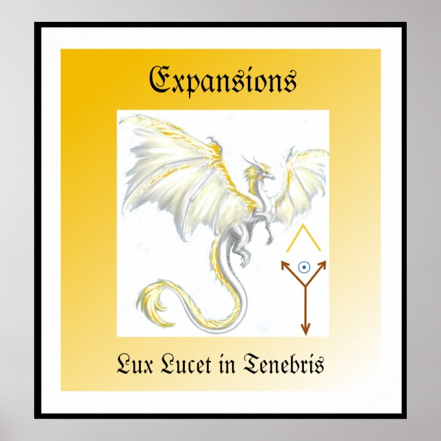 White Winged Dragon Poster (Vorne)